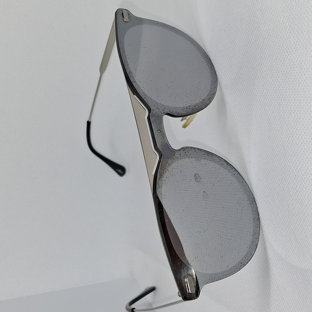 INDIO | Retro Mirrored Brow-Bar Design Circle Round Fashion Sunglasses
